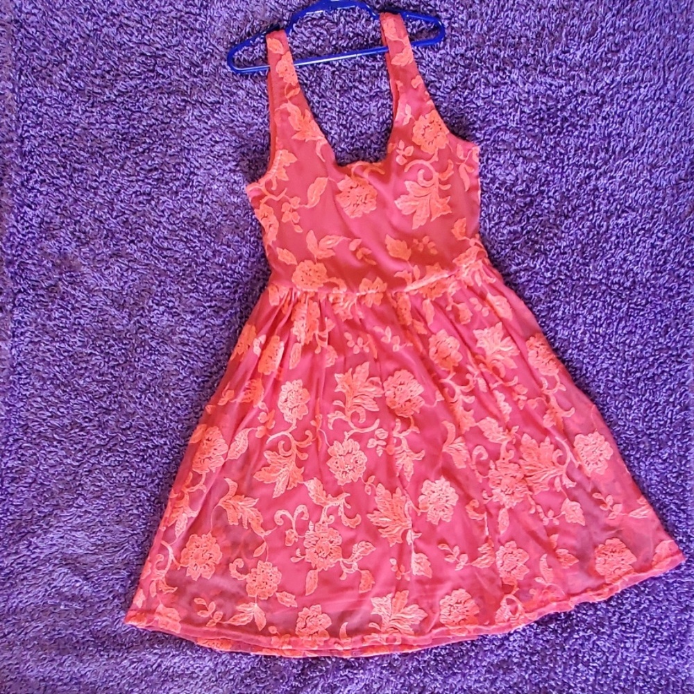 Pink floral dress